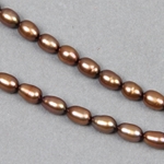 RFP-0204:  Rice Pearl Bronze Iris 4.5-5mm 16 inch 