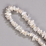 RFP-0218: Keshi Center Drilled Pearl White 8-10mm 