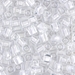 SB-1104:  Miyuki 4mm Square Bead White Lined Crystal approx 250 grams - SB-1104
