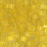 SB-136:  Miyuki 4mm Square Bead Transparent Yellow 