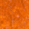 SB-138:  Miyuki 4mm Square Bead Transparent Orange 