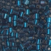 SB-1425:  Miyuki 4mm Square Bead Dyed Silverlined Blue Zircon  approx 250 grams - SB-1425