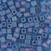 SB-149FR:  Miyuki 4mm Square Bead Matte Transparent Capri Blue AB - SB-149FR*