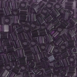 SB-157:  Miyuki 4mm Square Bead Transparent Amethyst 