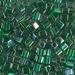 SB-179:  Miyuki 4mm Square Bead Transparent Green AB - SB-179*