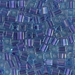 SB-1827:  Miyuki 4mm Square Bead Sparkling Purple Lined Aqua Luster - SB-1827*