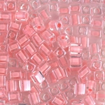 SB-204:  Miyuki 4mm Square Bead Baby Pink Lined Crystal 