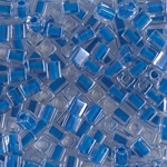 SB-238:  Miyuki 4mm Square Bead Blue Lined Crystal 
