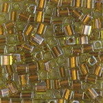 SB-2631:  Miyuki 4mm Square Bead Sparkling Copper Lined Chartreuse 