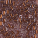 SB-2646:  Miyuki 4mm Square Bead Sparkling Copper Lined Amethyst 
