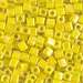 SB-472:  Miyuki 4mm Square Beads Op Yellow AB (was SB-404R)  approx  250 grams - SB-472