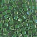 SB-480:  Miyuki 4mm Square Beads Op Green AB (was SB-411R)  approx  250 grams - SB-480