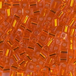 SB-8:  Miyuki 4mm Square Bead Silverlined Orange 