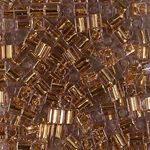 SB-952:  Miyuki 4mm Square Bead 24kt Gold Lined Pale Amethyst 