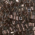SB-974:  Miyuki 4mm Square Bead Copper Lined Pale Gray 