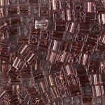 SB-978:  Miyuki 4mm Square Bead Copper Lined Pale Amethyst 