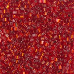SB18-10:  Miyuki 1.8mm Square Bead Silverlined Flame Red 