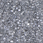 SB18-242:  Miyuki 1.8mm Square Bead Sparkling Pewter Lined Crystal 