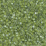 SB18-245:  Miyuki 1.8mm Square Bead Lime Lined Crystal 