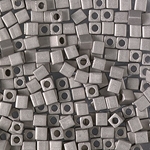 SB3-190F:  Miyuki 3mm Square Bead Matte Nickel Plated 