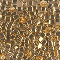 SB3-191:  3x3 Square Bead 24kt Gold Plated 