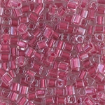 SB3-2603:  Miyuki 3mm Square Bead Sparkling Rose Lined Crystal 