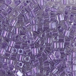 SB3-2607:  Miyuki 3mm Square Bead Sparkling Purple Lined Crystal 