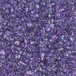 TR10-1138:  Miyuki 10/0 Triangle Sparkling Lilac Lined Crystal AB 