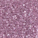 TR10-1524:  Miyuki 10/0 Triangle Sparkling Peony Pink Lined Crystal 