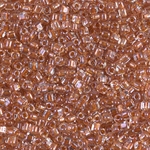 TR10-1551:  Miyuki 10/0 Triangle Sparkling Ginger Lined Crystal 