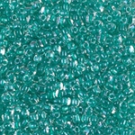 TR10-1555:  Miyuki 10/0 Triangle Sparkling Dark Aqua Green Lined Crystal 