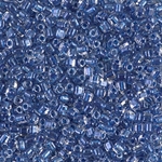 TR10-1557:  Miyuki 10/0 Triangle Sparkling Blue Lined Crystal 