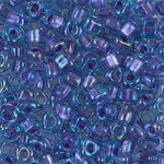 TR5-1827:  Miyuki 5/0 Triangle Sparkling Purple Lined Aqua Luster 