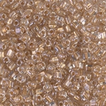 TR8-1522:  Miyuki 8/0 Triangle Sparkling Honey Beige Lined Crystal 