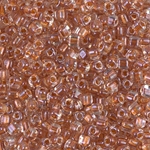TR8-1551:  Miyuki 8/0 Triangle Sparkling Ginger Lined Crystal 