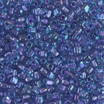 TR8-1827:  Miyuki 8/0 Triangle Sparkling Purple Lined Aqua Luster 