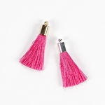 TSL-FLP: Tassel - Flamingo Pink Thread (Gold or Silver Cap) 