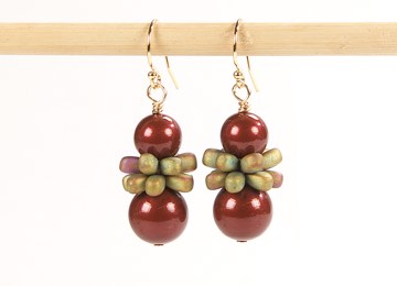 Long Drop Ruffle Earrings