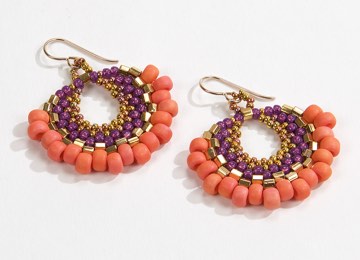 Peyote Petal Earrings